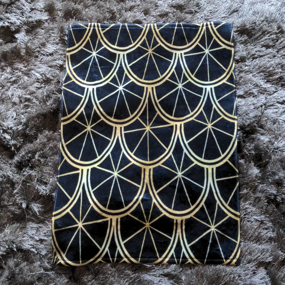 Two art deco microfiber hand towels